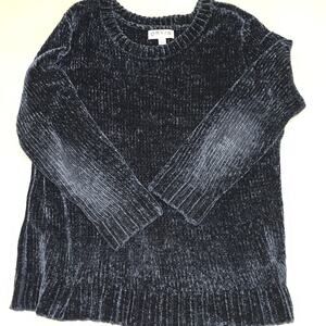 Orvis Women’s Large Navy Blue Chenille Pullover Sweater Long Sleeve Soft Knit L